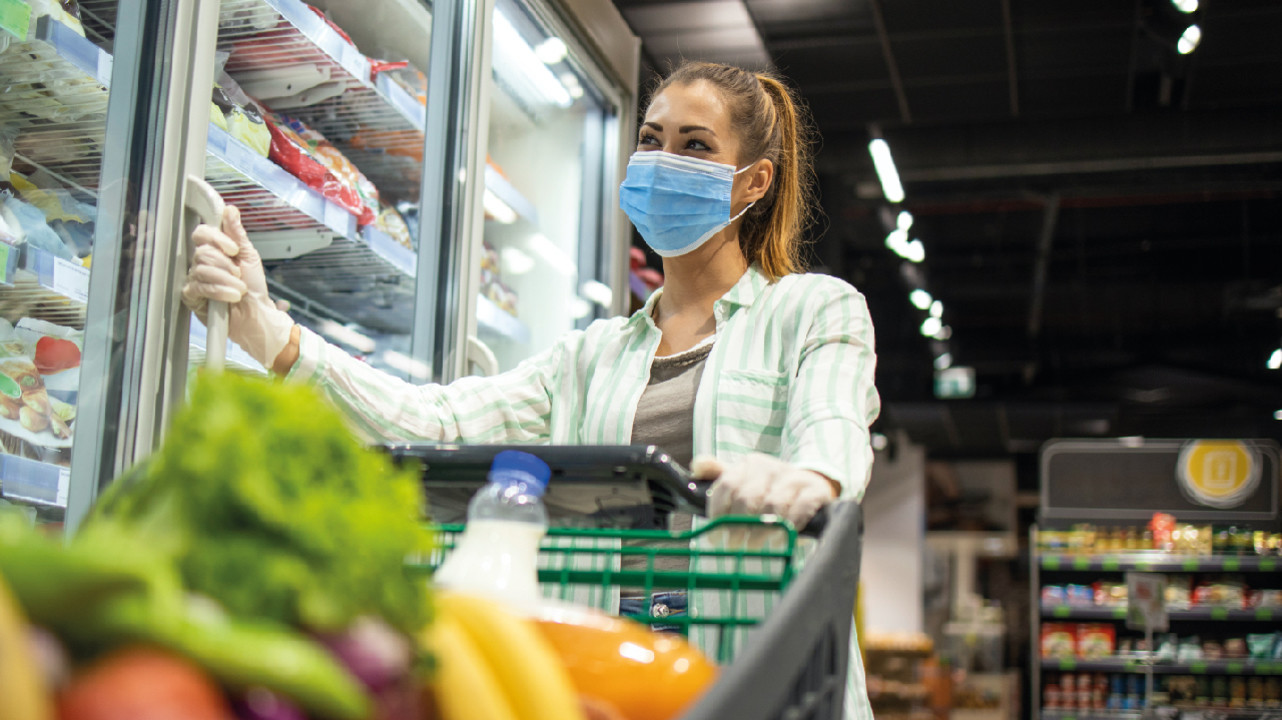 Покупки и еда во время пандемии COVID-19